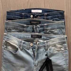 Dynamite Women's Denim Trio - Dark, Medium, Light Wash